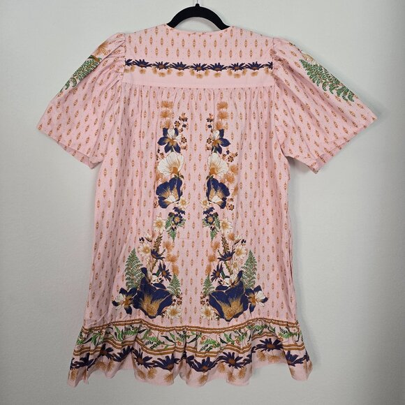 NWOT FARM RIO Dream Garden Pink Mini Dress Size Large - Picture 7 of 10